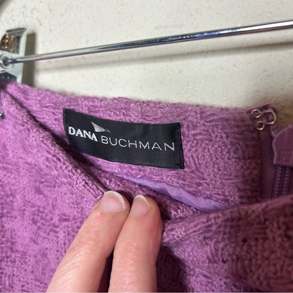 Dana Buchman Purple Wool Pencil Skirt Knee-Length Work Size 12 - Picture 4 of 7